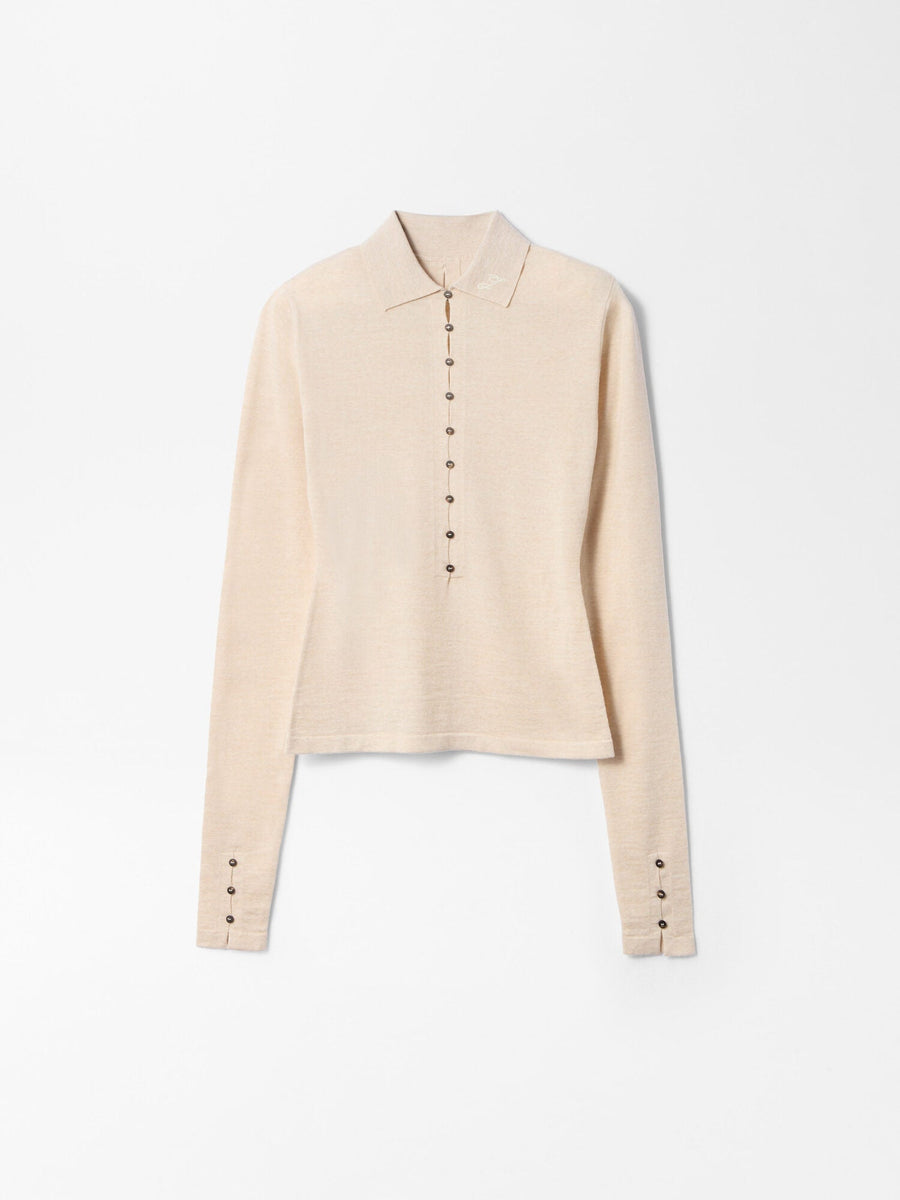 The Merino long-sleeve polo shirt
