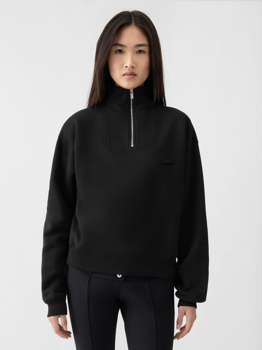 The Gros Grain zipped-rollneck sweatshirt