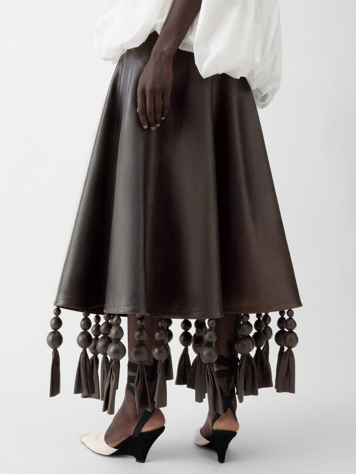 The Triangle leather skirt