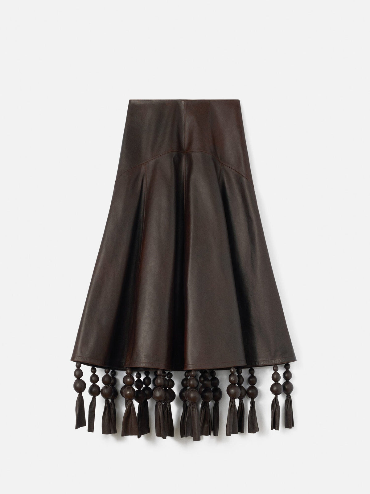 The Triangle leather skirt