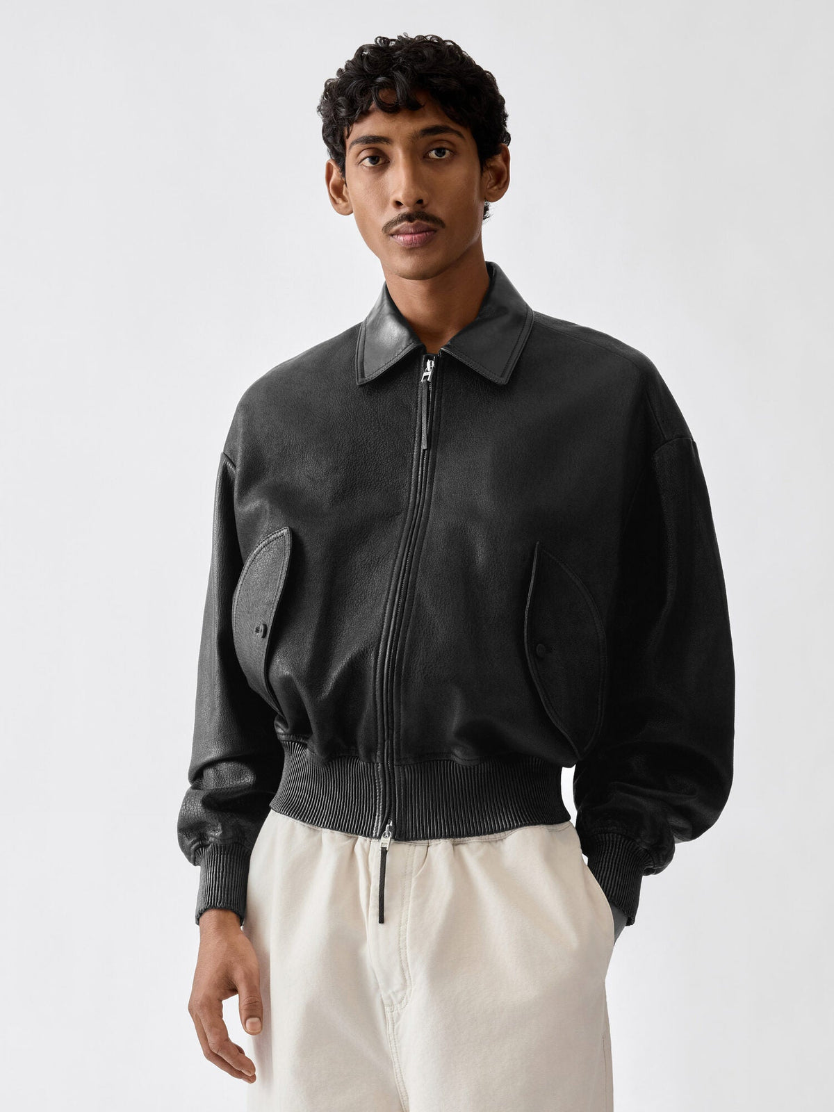 The Losange leather bomber jacket