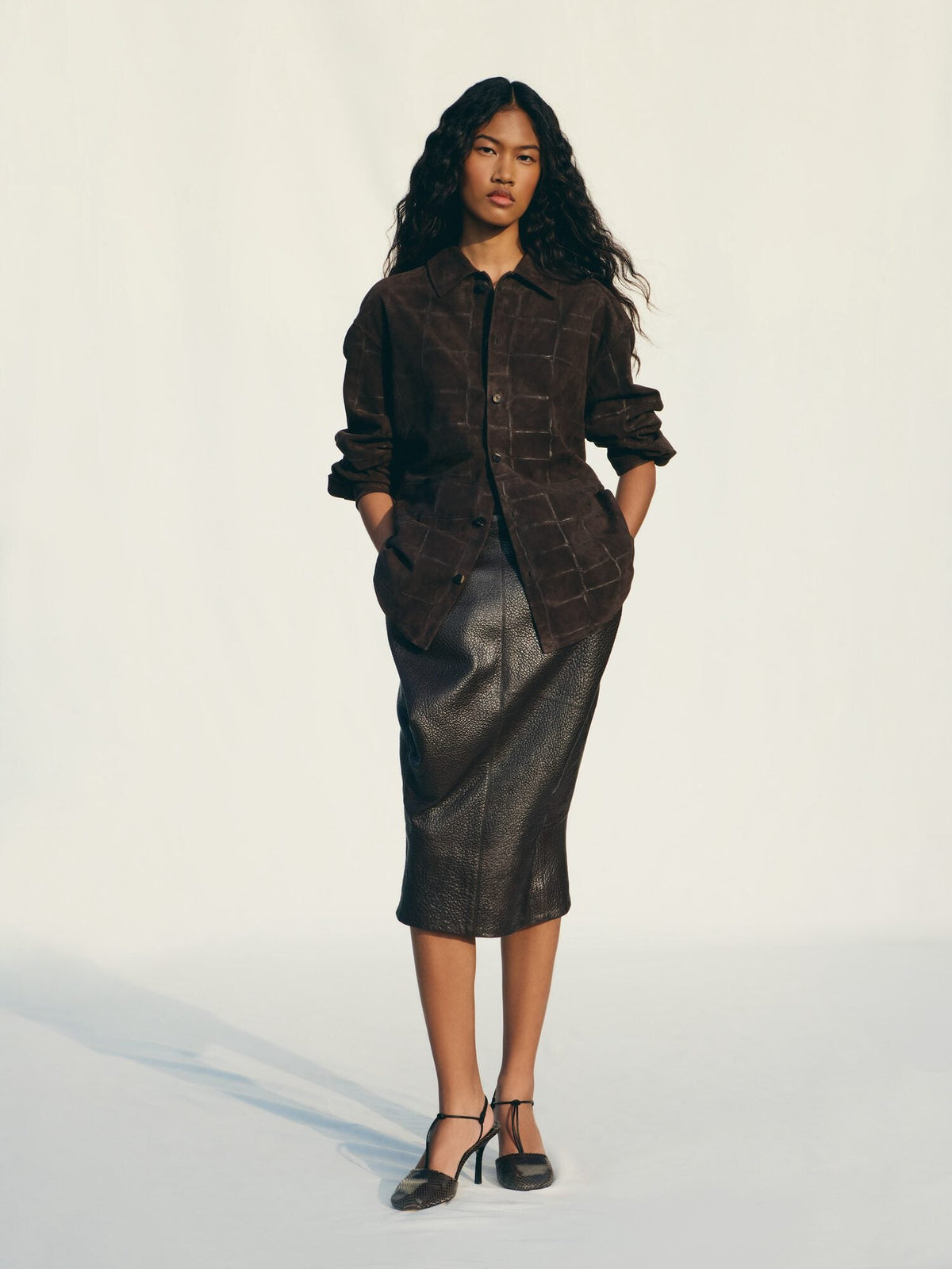 The Cubisto leather skirt